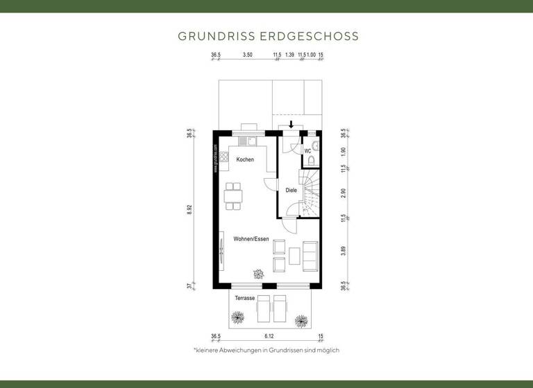 Reihenmittelhaus zum Kauf 479.000 € 5 Zimmer 136 m² 195 m² Grundstück Greven 48268