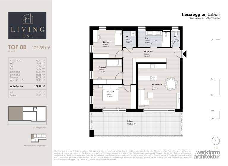 Wohnung zum Kauf 586.000 € 4 Zimmer 102,6 m² 2. Geschoss Seeboden am Millstätter See 9871