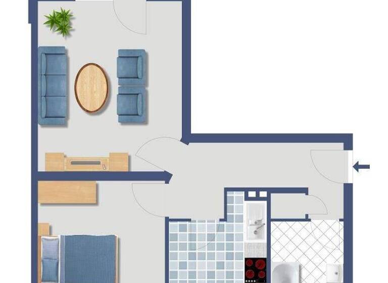 Wohnung zum Kauf provisionsfrei 129.000 € 2 Zimmer 57,4 m² 1. Geschoss Borgfelder Stieg 26 Geesthacht 21502