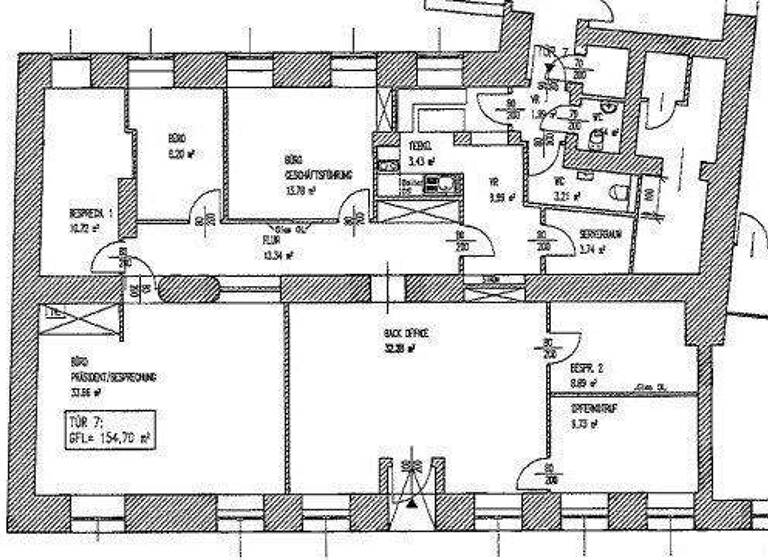 Büro zur Miete 10,14 € 9 Zimmer Wien 1090