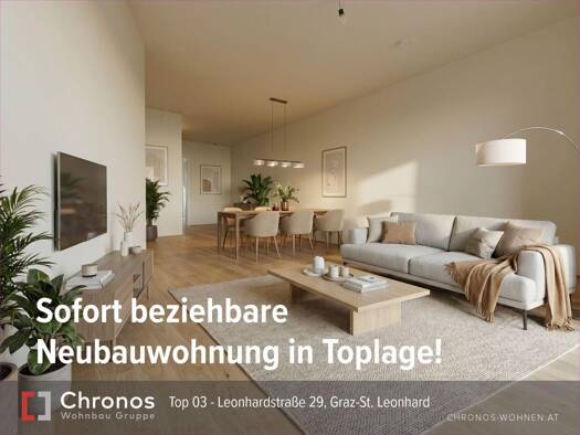 Wohnung zum Kauf - Erstbezug 429.300 € 2 Zimmer 64 m² 1. Geschoss Sankt Leonhard Graz 8010