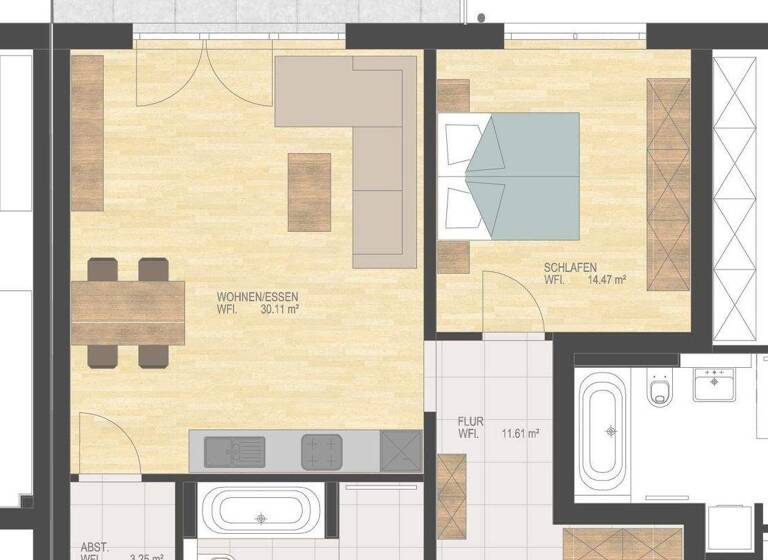 Wohnung zum Kauf - Erstbezug provisionsfrei 355.900 € 2 Zimmer 73,9 m² 2. Geschoss frei ab sofort Aussiger Straße 29 Waldkraiburg 84478