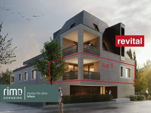 Terrassenwohnung zum Kauf - Erstbezug 531.800 € 2,5 Zimmer 61 m² 1. Geschoss Dornbirn 6850