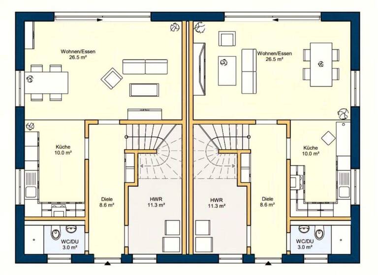 Doppelhaushälfte zur Miete - Erstbezug 2.675 € 6 Zimmer 158 m² 380 m² Grundstück frei ab 01.04.2026 An der Vogelweide 66 Burghausen-Rückmarsdorf Leipzig 04178