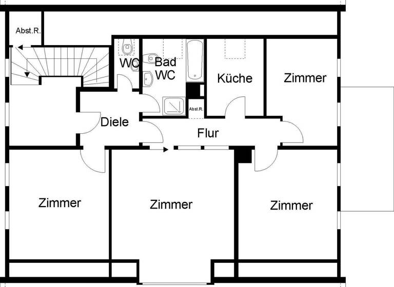 Wohnung zur Miete 510 € 4 Zimmer 87,6 m² August-Winnig-Str. 1 Blankenburg 38889