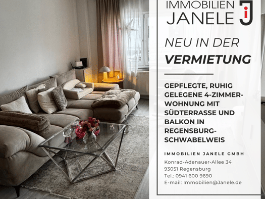 Wohnung zur Miete 1.100 € 1 Zimmer Schwabelweis Regensburg 93055