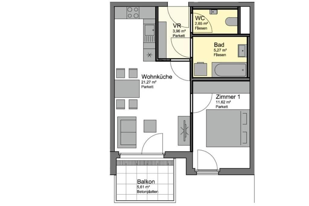 Apartment zur Miete 712 € 2 Zimmer 52 m²<br/>Wohnfläche Asternweg Egelsberg Göttingen 37081