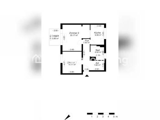 Wohnung zur Miete nur mit Wohnberechtigungsschein Tauschwohnung 506 € 2 Zimmer 62 m² 2. Geschoss Köpenick Berlin 12555