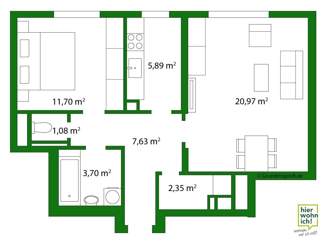 Wohnung zum Kauf 249.000 € 2 Zimmer 53,3 m²<br/>Wohnfläche Hochwassergasse 18-20 Wien 1230