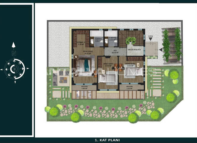 Einfamilienhaus zum Kauf 690.000 € 5 Zimmer 300 m² 2.515 m² Grundstück Mersin 33160