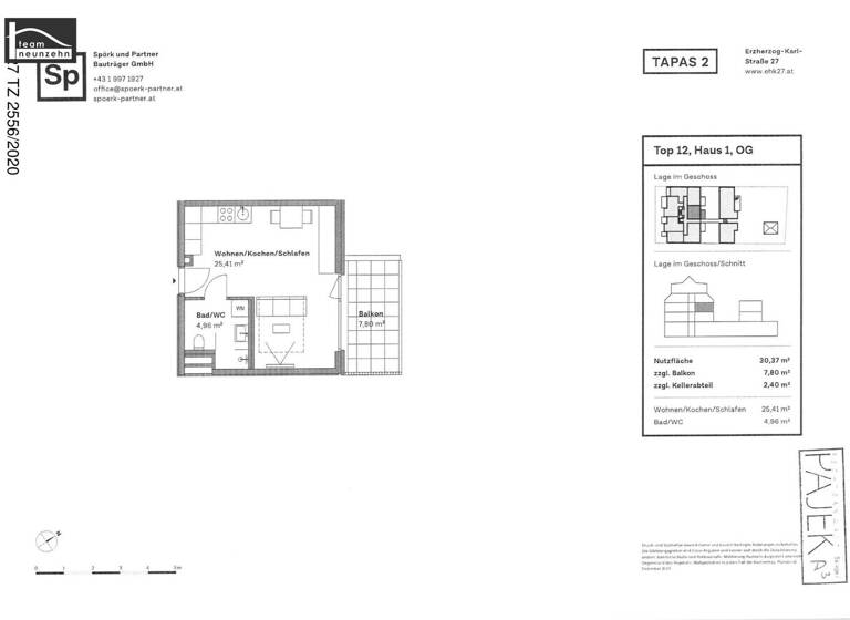 Studio zum Kauf 158.820 € 1 Zimmer 30,4 m² 1. Geschoss Erzherzog-Karl-Straße 27 Wien 1220