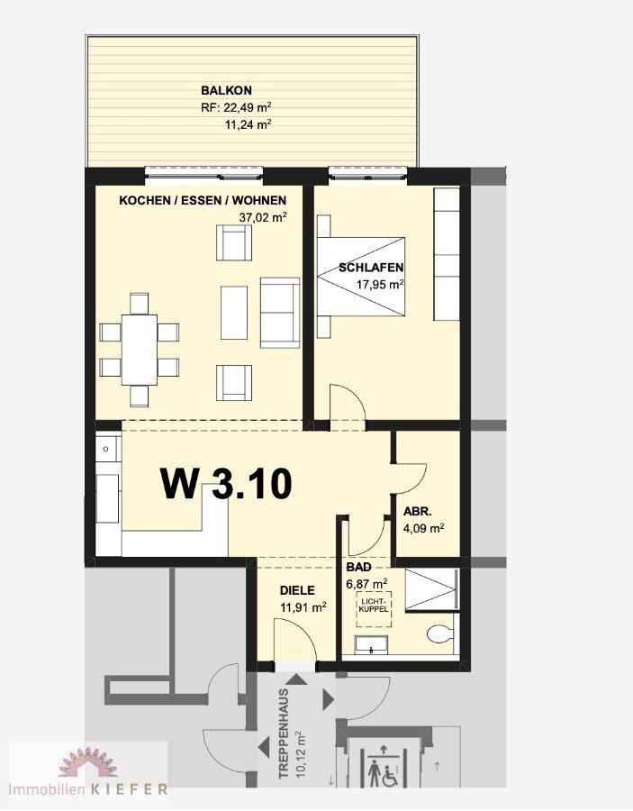 Wohnung zum Kauf provisionsfrei 385.000 € 2 Zimmer 89,1 m²<br/>Wohnfläche 3.<br/>Geschoss Tawern Tawern 54456