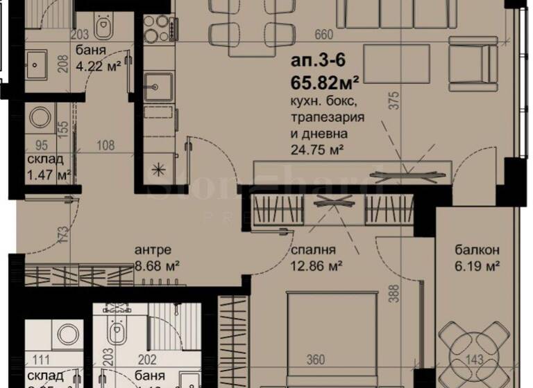 Studio zum Kauf 109.898 € 2 Zimmer 77,2 m² Burgas