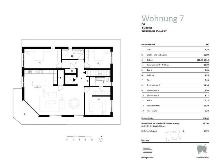 Penthouse zum Kauf - Erstbezug provisionsfrei 890.000 € 4,5 Zimmer 149,9 m² 3. Geschoss frei ab 31.07.2027 Bad Vilbel 61118