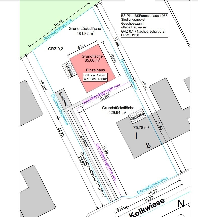 Grundstück zum Kauf 298.000 € 482 m²<br/>Grundstück Farmsen - Berne Hamburg / Farmsen-Berne 22159