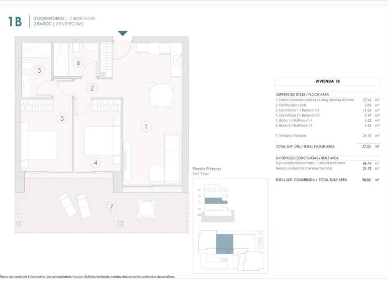 Wohnung zum Kauf provisionsfrei 285.000 € 3 Zimmer 66 m² 1. Geschoss Antonio Buero Vallejo, Benijofar 03178