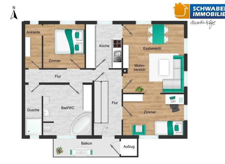 Wohnung zum Kauf 198.700 € 4 Zimmer 111,8 m²<br/>Wohnfläche 1.<br/>Geschoss ab sofort<br/>Verfügbarkeit Asselfingen 89176