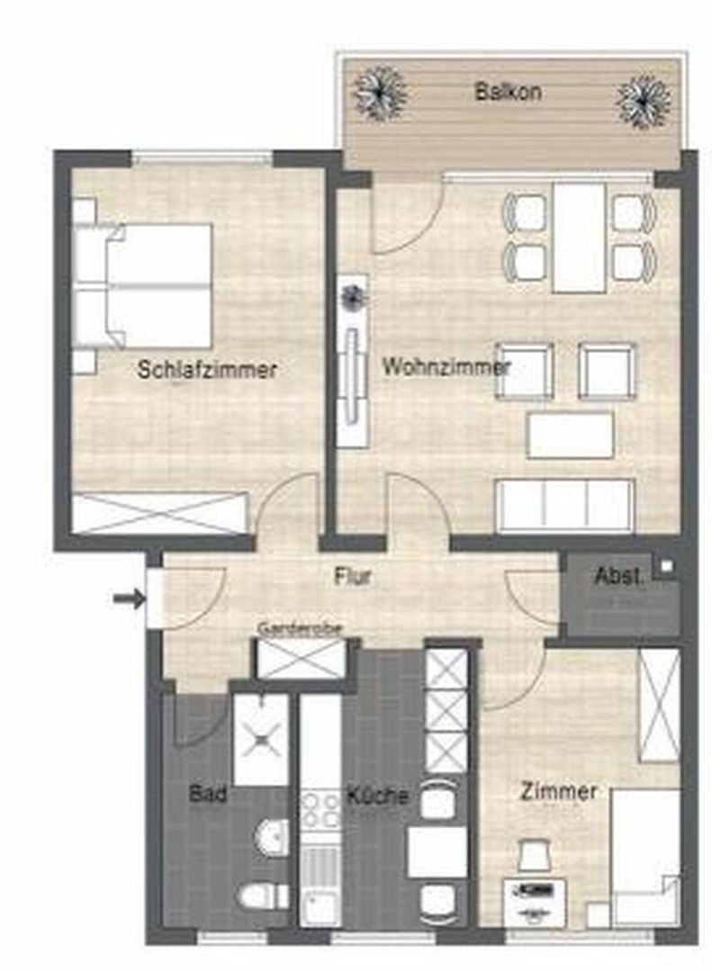 Wohnung zum Kauf provisionsfrei 170.000 € 3 Zimmer 74 m²<br/>Wohnfläche 1.<br/>Geschoss Wörnitz Wörnitz 91637