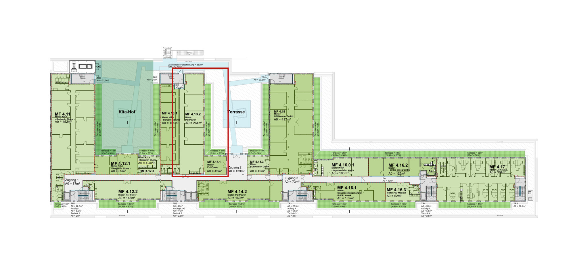 Bürofläche zur Miete 17,50 € 3.540 m²<br/>Bürofläche ab 264 m²<br/>Teilbarkeit Mariendorf Berlin 12107