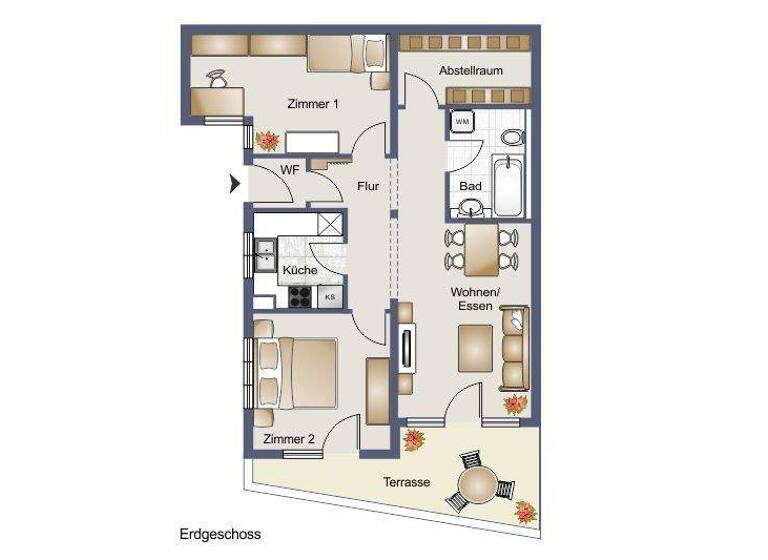 Wohnung zur Miete 1.000 € 3 Zimmer 90,2 m² EG frei ab 01.03.2026 Am Königsbachtal 32.8 Bremthal Eppstein 65817