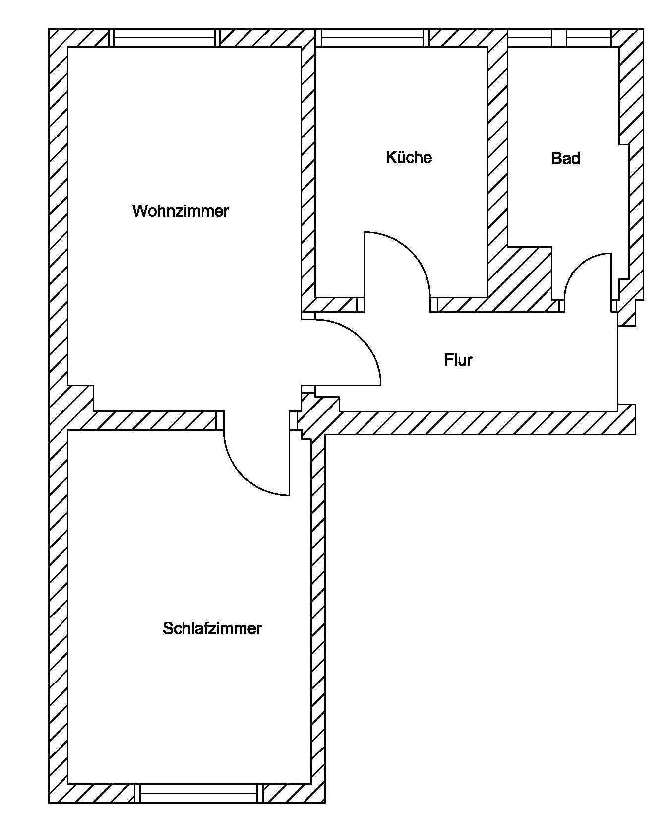 Wohnung zur Miete 420 € 2 Zimmer 45 m²<br/>Wohnfläche EG<br/>Geschoss ab sofort<br/>Verfügbarkeit Göttinger Chaussee 55 Ricklingen Hannover 30453