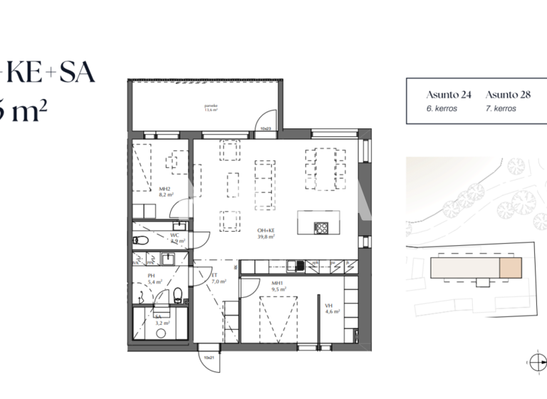 Studio zum Kauf 302.000 € 3 Zimmer 82,5 m² 7. Geschoss Amarinkatu 1 Tornio 95420
