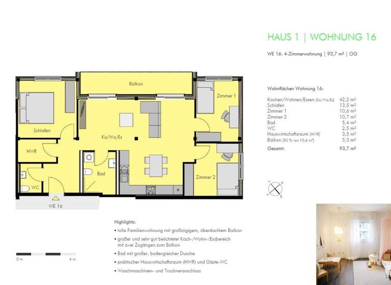 Wohnung zur Miete - Erstbezug nur mit Wohnberechtigungsschein 600 € 4 Zimmer 93,7 m² frei ab sofort Bekond 54340