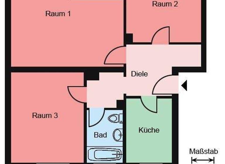 Wohnung zur Miete 445 € 3 Zimmer 70,5 m² 2. Geschoss Am Iserbach 41 Sundwig Hemer 58675