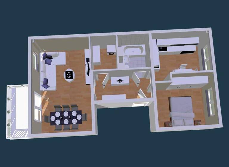 Wohnung zur Miete 331 € 2 Zimmer 59 m² 3. Geschoss Komarowstraße 22 Eckersbach Zwickau 08066