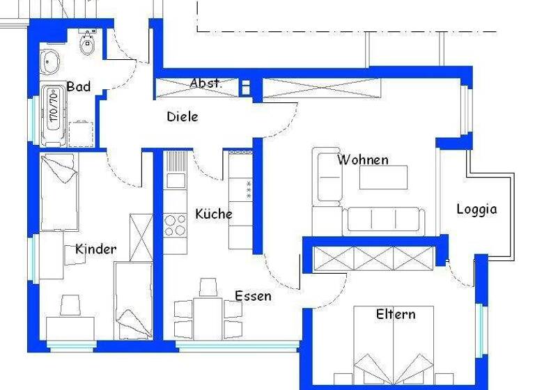Wohnung zur Miete 579 € 3 Zimmer 72 m² 3. Geschoss Kirchweg 7 Oerlinghausen 33813