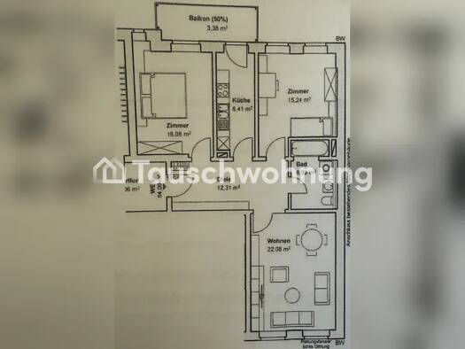 Wohnung zur Miete Tauschwohnung 870 € 3 Zimmer 84 m² 2. Geschoss Zentrum Mitte 04109