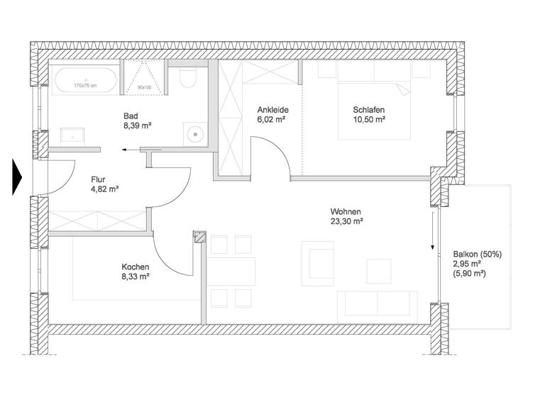 Wohnung zum Kauf - Erstbezug provisionsfrei 375.000 € 2 Zimmer 64,3 m² 1. Geschoss frei ab sofort Koburger Strasse 181 Markkleeberg 04416