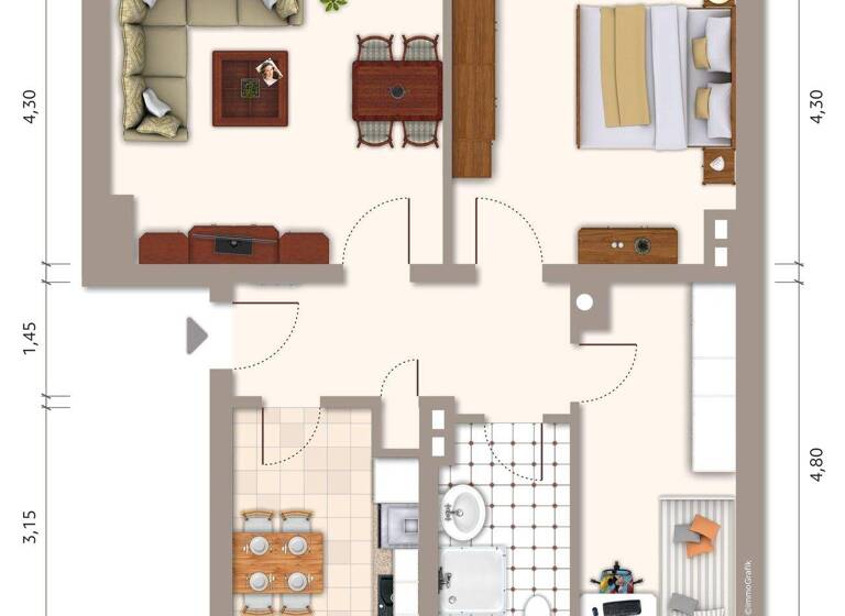Wohnung zur Miete 347 € 3 Zimmer 64,3 m² 1. Geschoss frei ab sofort Straße der Opfer des Faschismus 23 Ronneburg 07580