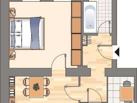 Wohnung zur Miete 479 € 2 Zimmer 58,2 m² 2. Geschoss Provinzialstraße 338 Bövinghausen Dortmund 44388