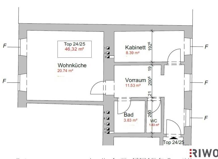 Wohnung zum Kauf 115.000 € 2 Zimmer 46,3 m² 3. Geschoss Hasnerstraße Wien 1160