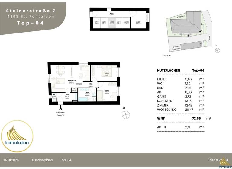 Wohnung zum Kauf - Erstbezug 225.000 € 3 Zimmer 72,6 m² St. Pantaleon 4303