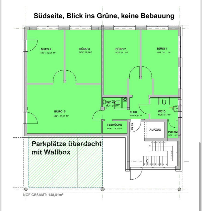 Bürofläche zur Miete 1.990 € 6 Zimmer 201 m²<br/>Bürofläche Paderborn - Kernstadt Paderborn 33100