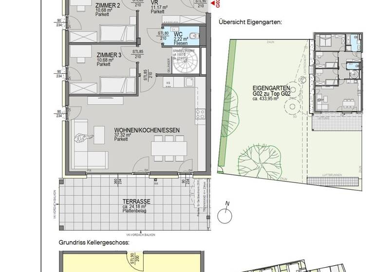 Wohnung zum Kauf 616.200 € 4 Zimmer 92,9 m² Annabichl Klagenfurt am Wörthersee 9020