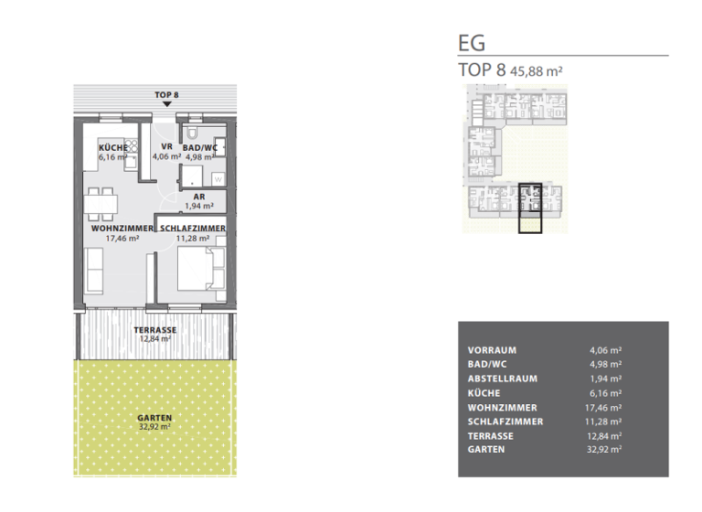 Wohnung zum Kauf - Erstbezug provisionsfrei 172.050 € 2 Zimmer 45,9 m² Fürstenfeld 8280