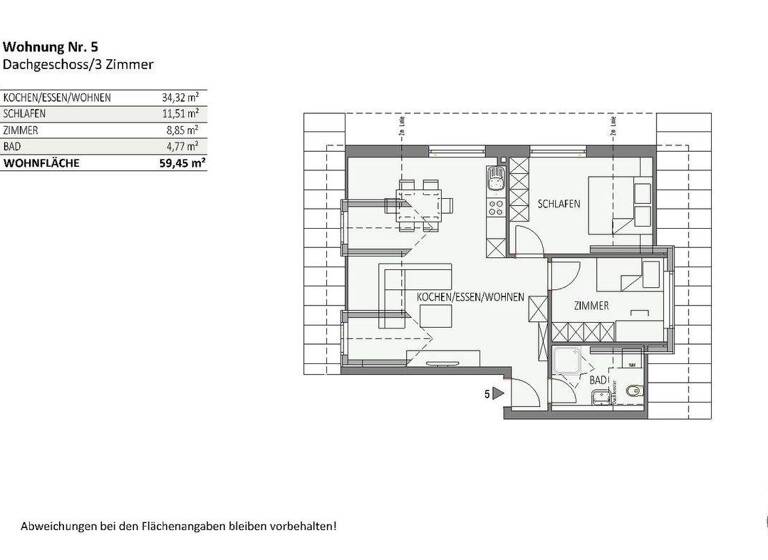 Wohnung zur Miete 805 € 3 Zimmer 59,5 m² 2. Geschoss frei ab 01.05.2026 St.-Moritz-Str. 2 Honsolgen Buchloe 86807