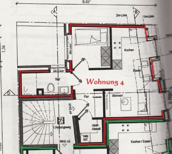 Wohnung zur Miete 280 € 2 Zimmer 32 m²<br/>Wohnfläche 2.<br/>Geschoss Wallstraße 3 Stadtzentrum Emden 26721