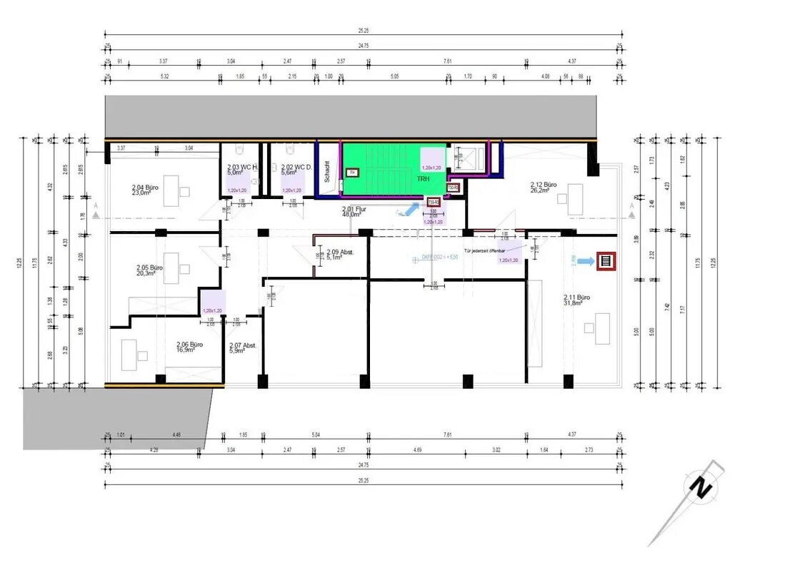 Bürofläche zur Miete 16 € 520 m²<br/>Bürofläche ab 260 m²<br/>Teilbarkeit Neustadt - Süd Köln 50677