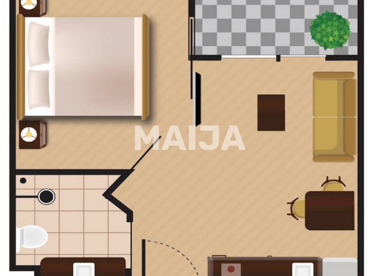 Studio zum Kauf 52.984 € 2 Zimmer 23,5 m² 8. Geschoss Pattaya 20150