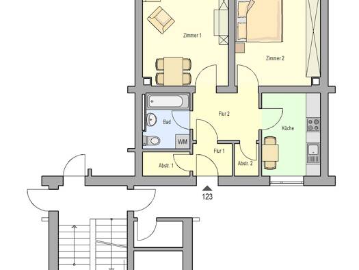 Wohnung zur Miete 588 € 2 Zimmer 61,1 m² 2. Geschoss frei ab 01.12.2026 Dollnsteiner Straße 8 Reichelsdorf Nürnberg 90453