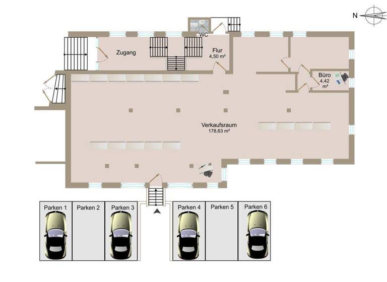 Laden zum Kauf 339.000 € 4 Zimmer 176,3 m² Verkaufsfläche Marktplatz 27 Wiernsheim 75446