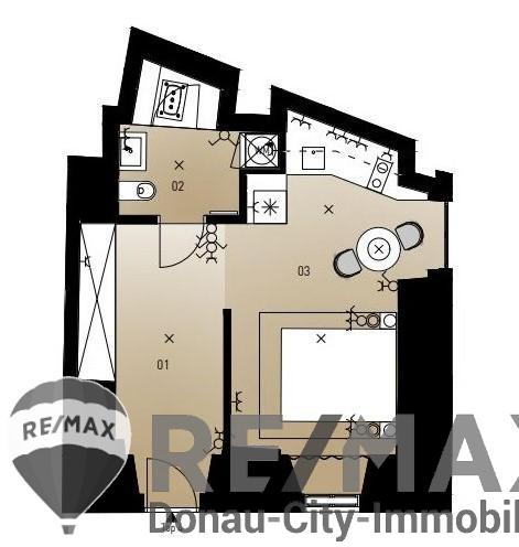 Wohnung zum Kauf 208.620 € 1 Zimmer 35 m²<br/>Wohnfläche Wien 1190