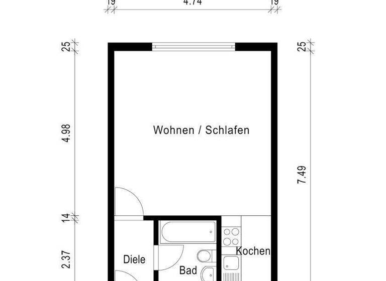 Studio zum Kauf 115.000 € 1 Zimmer 35 m² 5. Geschoss Linkenheim Linkenheim-Hochstetten 76351