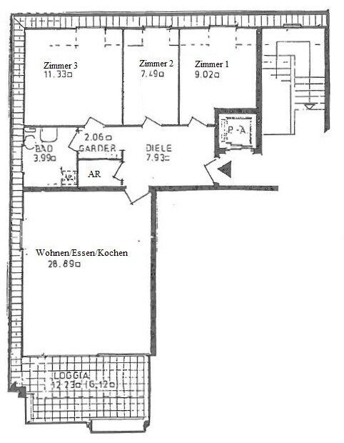 Wohnung zur Miete 900 € 4 Zimmer 75 m²<br/>Wohnfläche 3.<br/>Geschoss Schwachhausen Bremen 28209