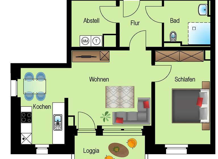 Wohnung zur Miete 1.285 € 2 Zimmer 63,4 m² 2. Geschoss Posthausen 8 Posthausen Ottersberg 28870