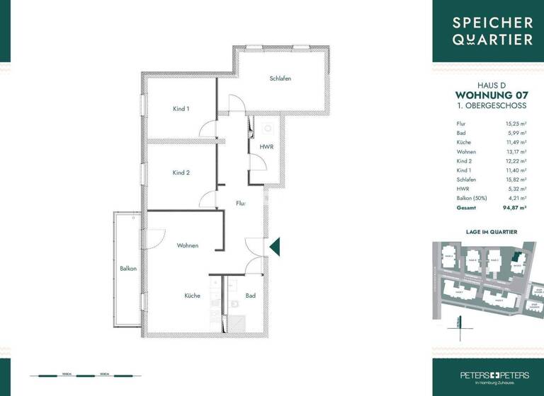Wohnung zur Miete 1.299 € 4 Zimmer 97,2 m² 1. Geschoss Speicherstraße 10 Werdervorstadt Schwerin 19055